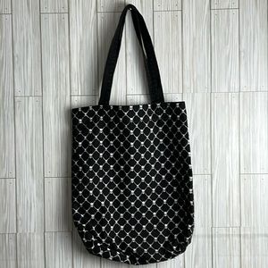 Black and‎ White Skull Skeleton Bag with Handles Small Inside Pocket Small Tote